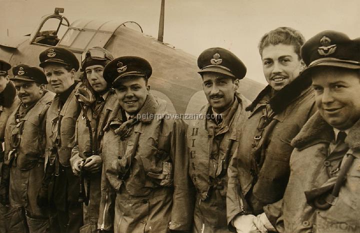 Peter Provenzano Photo Album Image_copy_073.jpg - From left to right: Mamendorff, Toben, Allen, Taylor, Provenzano, Daymond, Tonque.  71st Eagle Squadron, 1941.